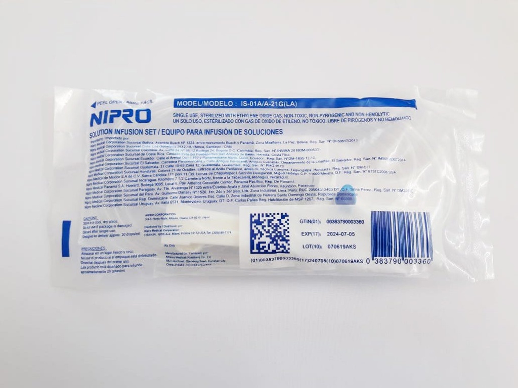 Nipro Bajada de Suero Macrogoteo 200 cm Luer Lock  Unidad