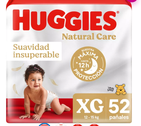 HUGGIES NATURAL CARE XG 52 UN