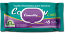Comodity Care Toalla Húmeda Extra Grande | 45 Unidades