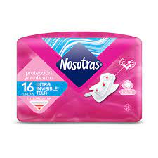 Nosotras Toalla Ultra Invisible Tela Suave | 16 Unidades