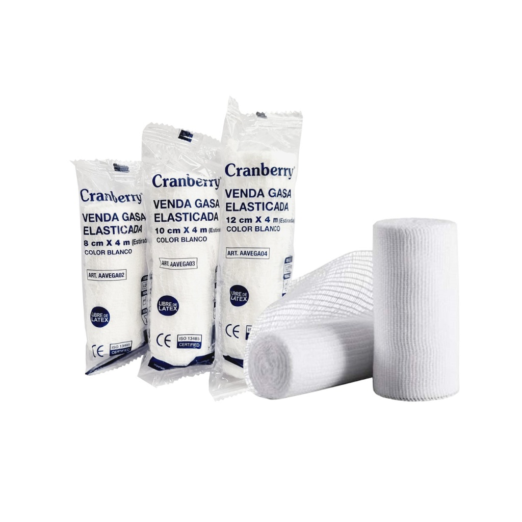 Cranberry Venda Gasa Elasticada 12 cm x 4 m | Unidad