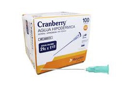 [AAAG2115] CRANBERRY AGUJA HIPODERMICA 21G X 1 1/2'' CAJA x 100