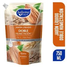 [JA038] Ballerina Jabón Líquido Avena y Almendras  750 ml | Unidad