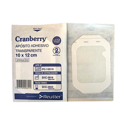 [AAAPTRA1] CRANBERRY APOSITO ADHESIVO TRANSPARENTE 10x12 CM